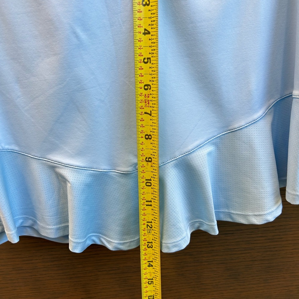 Light Blue Ruffled Mini Skirt - Picture 2 of 3